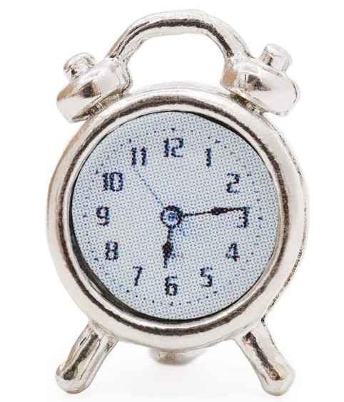 Tingacraft 1:12 Miniature Clock (Silver) Miniatures Dollhouse Furniture Decoration Accessories