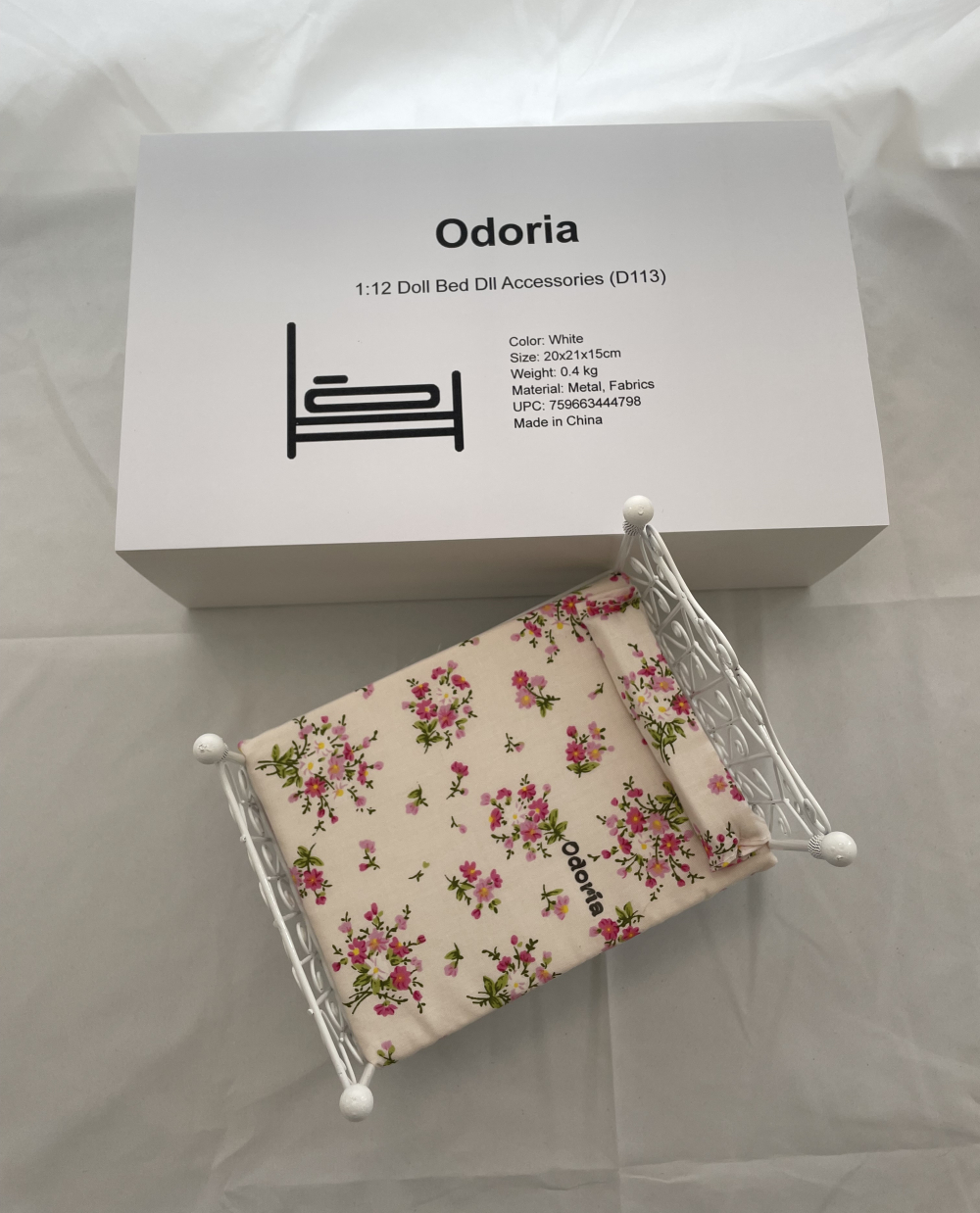Odoria Doll Bed Miniature Toy Doll Accessories (D113) - Image 2