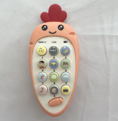 Tingacraft Carrot Simulation Mobile Electronic Phone Musical Instrument Durable Portable Bitable Toy