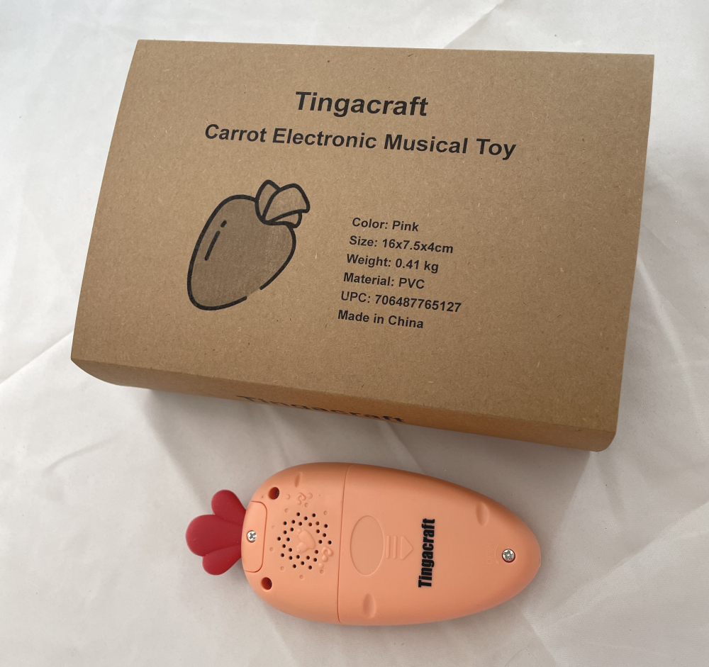 Tingacraft Carrot Simulation Mobile Electronic Phone Musical Instrument Durable Portable Bitable Toy - Image 3