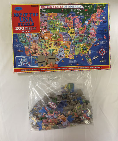 Tingacraft USA Map Puzzles Learning & Knowledge of USA Education Toys, Floor Puzzles Intellectual Decompressing Geography