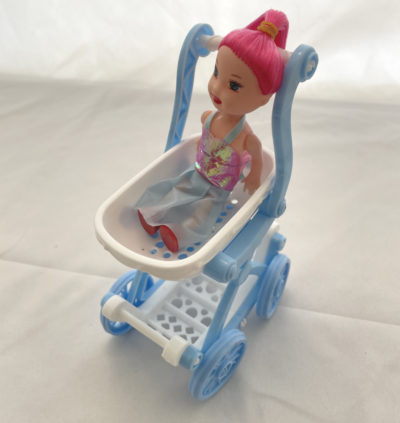 Tingacraft Stroller and Doll Miniature Toy Doll Accessories Set (T801)