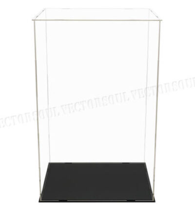 Acrylic Display Case 20.5" H Large Box Plastic Base Self-Install Dustproof