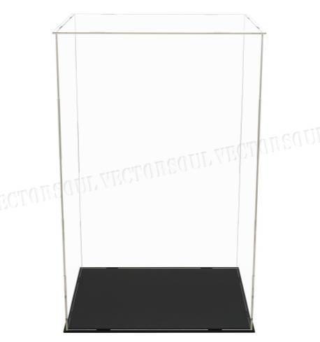 Acrylic Display Case 20.5" H Large Box Plastic Base Self-Install Dustproof