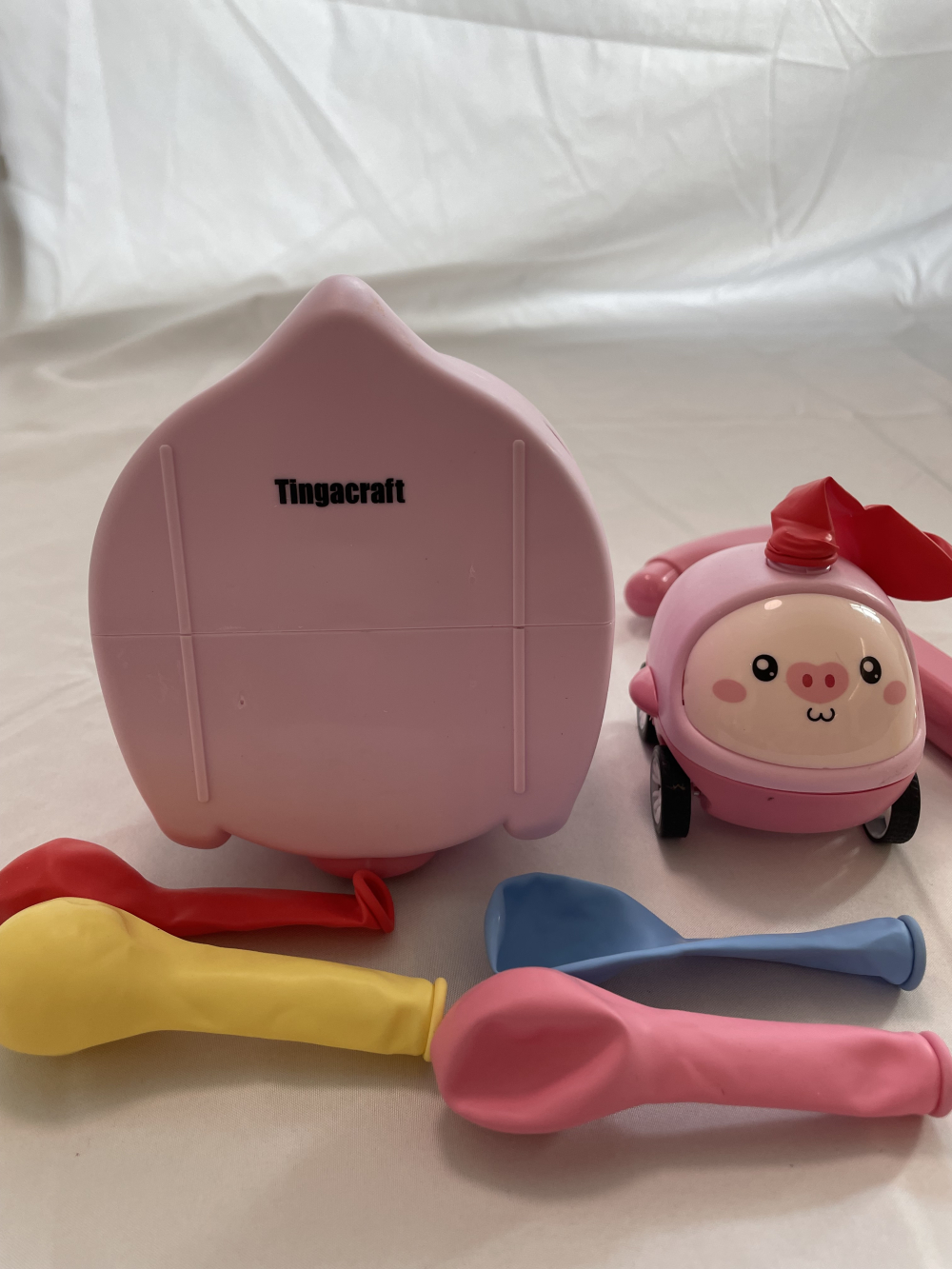 Tingacraft Pink Balloon Racer Car Play Balloon Launcher Car Toy for Kids - Image 2