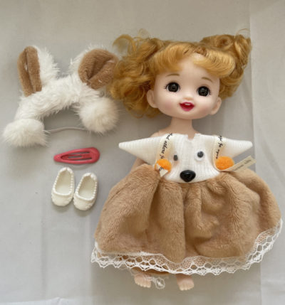 Odoria 1:12 Scale Doll with Dress-Yellow Long Hair (E80)