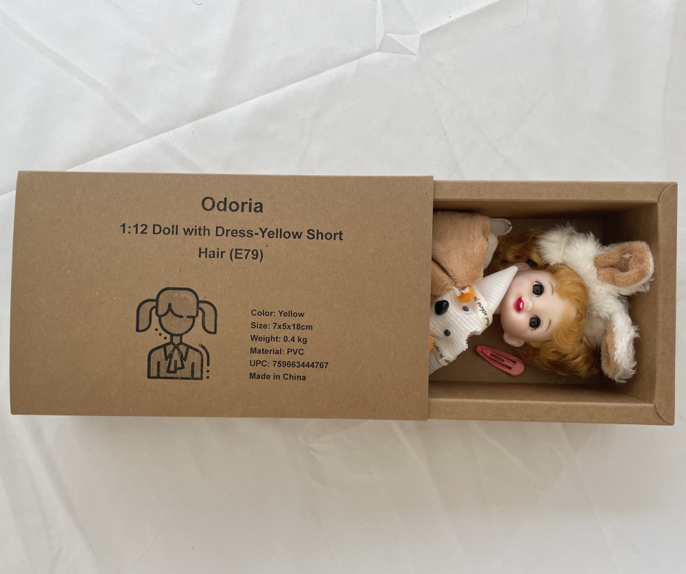 Odoria 1:12 Scale Doll with Dress-Yellow Long Hair (E80) - Image 4