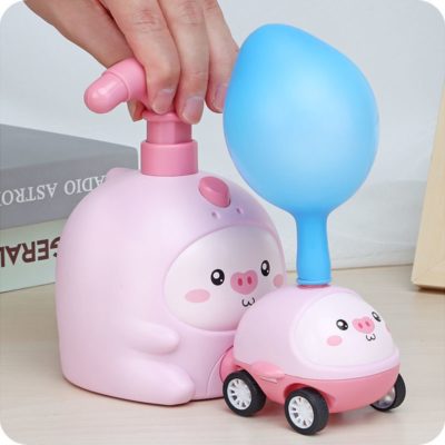 Tingacraft Pink Balloon Racer Car Play Balloon Launcher Car Toy for Kids