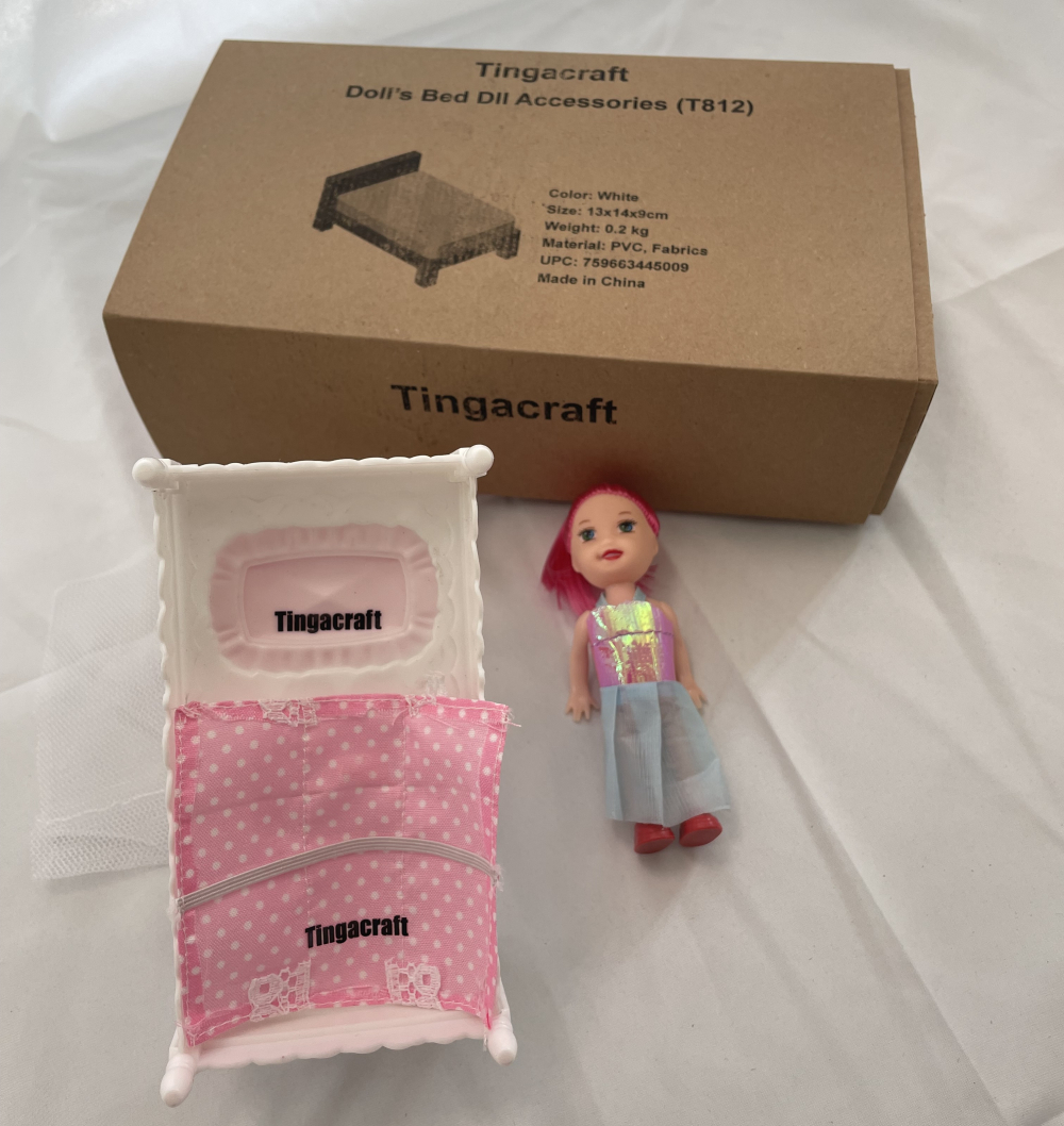 Tingacraft Doll Bed Miniature Toy Doll Accessories (T812) - Image 3