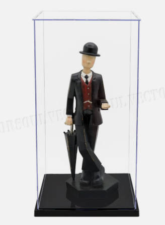 Acrylic Display Box Case 13.7" H Plastic Base Self-Install Dustproof Figures