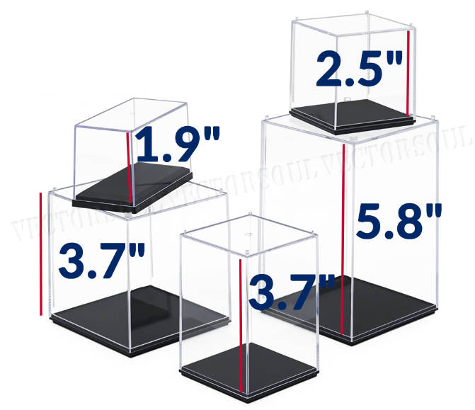 Small Acrylic Display Case Dustproof Box For Mini Action Figures 1/64 Diecast